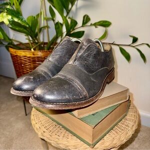 Bed Stu Women’s Eden distressed gray leather Oxford - Size 9